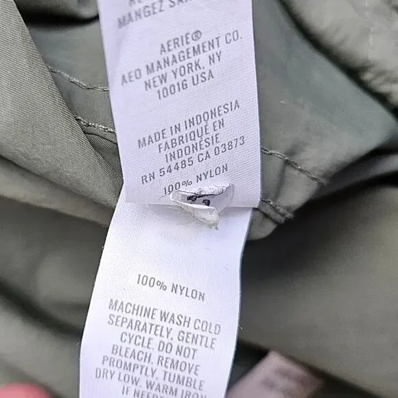 New OFFLINE By Aerie Cargo Maxi Skirt Large Sage Green Utility Pocket Streetwear - Picture 12 of 14